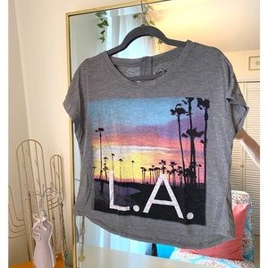 Gray L.A. sunset top